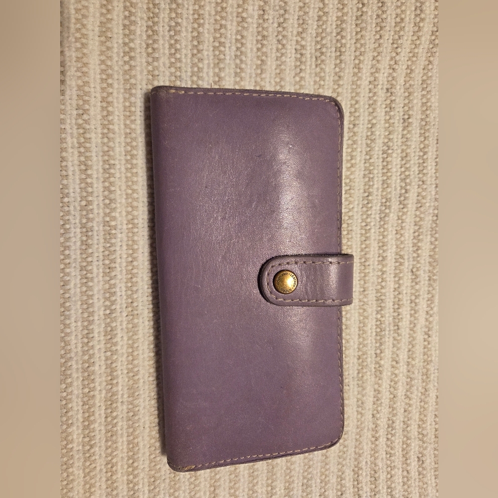 Portland Leather Goods Large Bifold Wallet Lavender